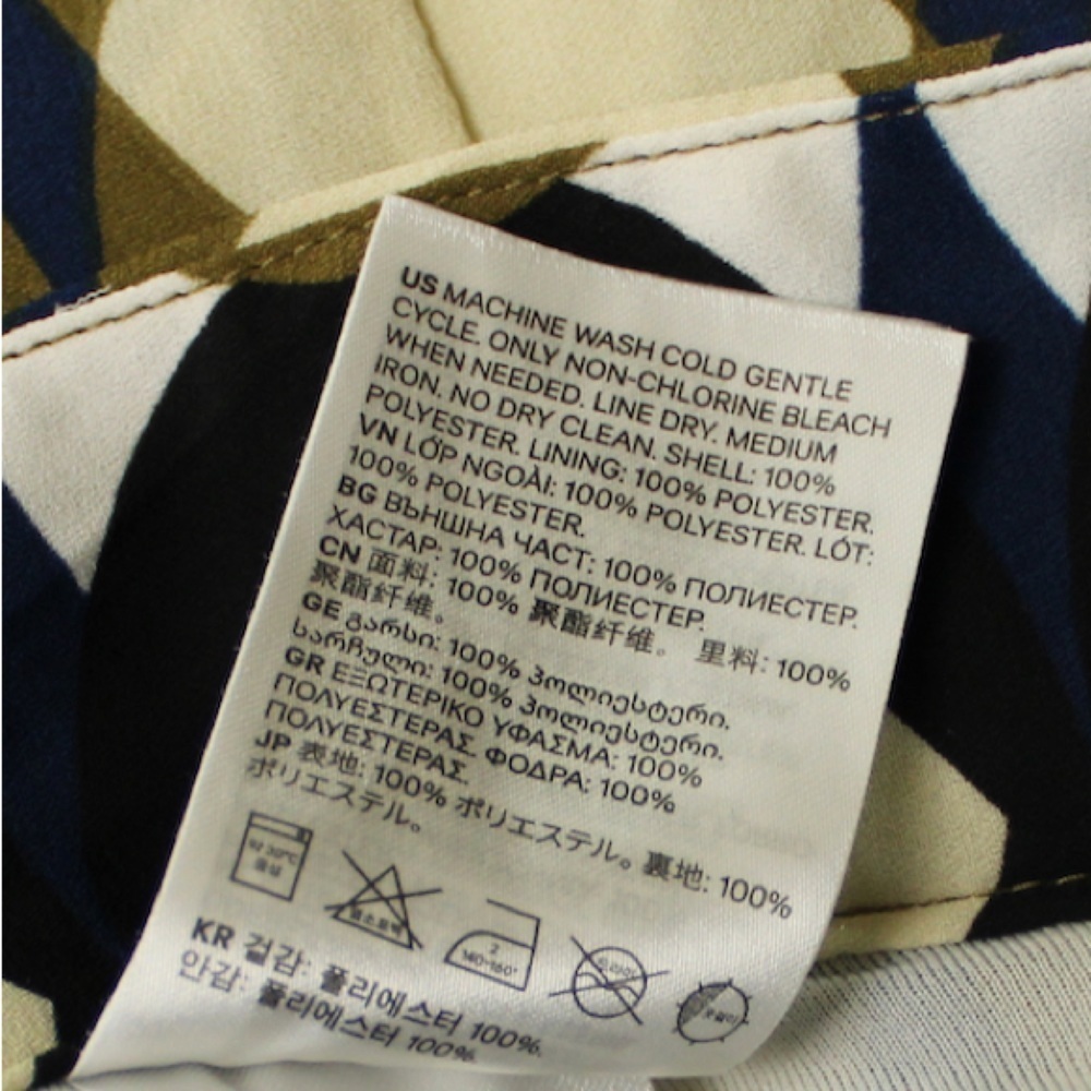 H&M Women’s Geometric Printed Pleated Midi Skirt Size 8 - Picture 13 of 13